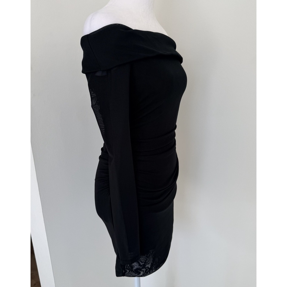Witchy Sheer Mesh Off Shoulder Mini Dress Womens Size M Whimsigoth Dark fairy - Picture 4 of 12